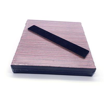 China Logo Nail Art Tools Disposable Black Double Clean Nail Art Custom Sided 100/180/240/320 Nail File for sale