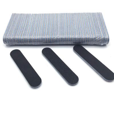 China Nail Care Mini Washable Eva Sandpaper Straight Short Black Nail File for sale