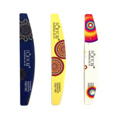 China Wholesale High Quality Nail Care Nail Tool Manufacturer Professional Free Samples 80 100 180 240 Grit Custom Printed Korean Nail File for sale