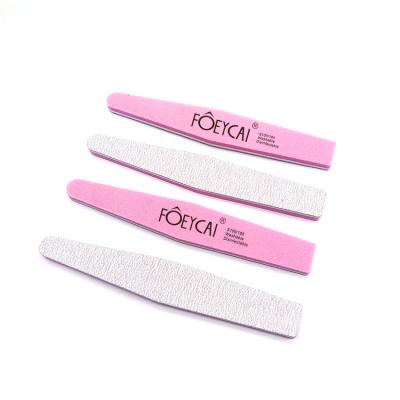 China Nail Care 2 in 1 Custom Printed Logo 100 Different Diamond Shape Sandpaper Nail File Manicure Professional Private Label 180 Grit for sale