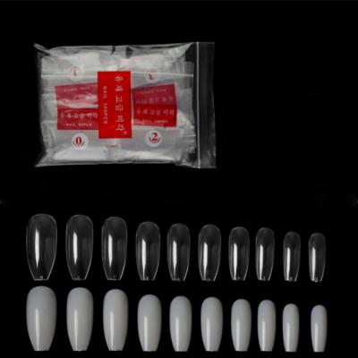 China 500pcs Flexibility Ballerina Gel Nails False Coffin Nail Tips Extension System Full Cover Clear Stiletto for sale