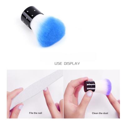 China Gently Apply Fashional Plastic Soft Multifunctional Professional Multi-function Nail Brush Handle Cleaning Dust Art Synthetic Hair Brush for sale