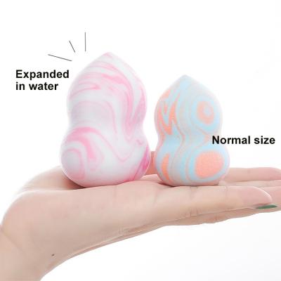 China Expanded In Water Water Droplet Shape Extra Soft Fuzzing Blender Sponges Makeup Powder Blast for sale