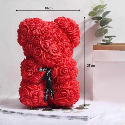 China PE Foam PE Foam Rose Bear Artificial Rose Flowers Teddy Bear for Valentines Mother's Day Gift Birthday Party Wedding Girlfriend Gifts for sale