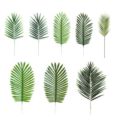 China Oriental simulation palm leaves party arrangement green plant props artificial simulation palm leaf for sale