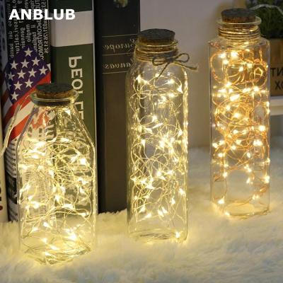 China New Year 2M 5M 10m Silver LED String Lights String Lights For Fairy Garland Battery Powered Christmas Home Wedding Decoration for sale