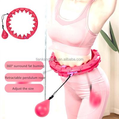 China Plactics Smart Ring Weight Adujsted Removable Professional New Multifunctional Hoola Hoola Sturdy Circles Exercise Equipment for sale