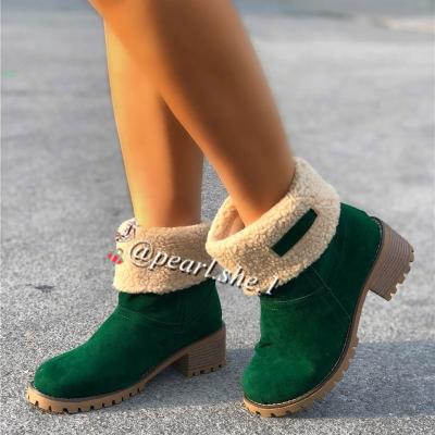 China New fashion trend women's winter fashion sensible warm boots comfortable factory price for sale