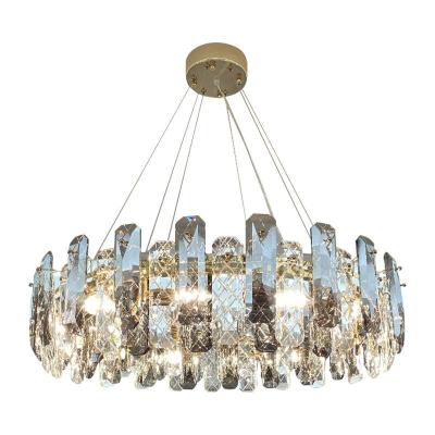 China Hotel light luxury post-modern luxury contemporary crystal energy-saving lighting chandelier traditional pendant light for sale