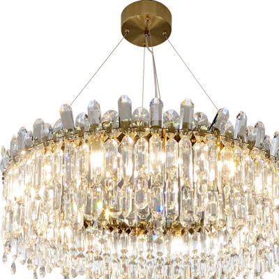 China Light Luxury Modern Led Light Living Room Lamparas Decorative Hanging Luxury Glass Crystal Chandelier Lighting for sale