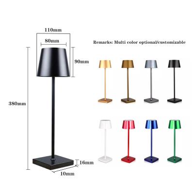 China EUROPEAN Metal Acrylic Color Customized USB Charging Lamp Nordic Cordless Wireless Hotel Bar Restaurant Led Table Lamp for sale