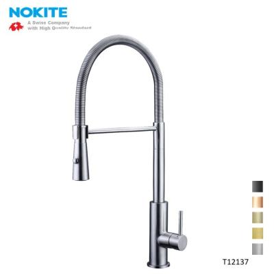 China Modern hot spring 304 316 brushed stainless steel kitchen sink faucet mixer tap for sale