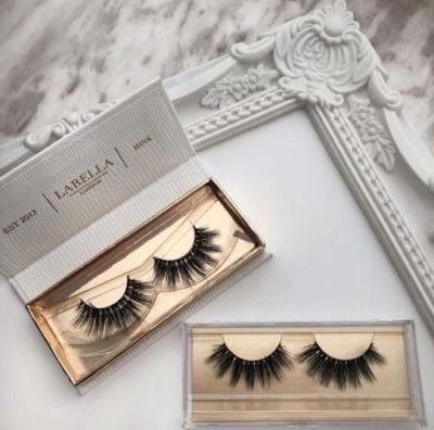 China Natural long full strip lashes 3D faux mink eyelashes lashbox wholesale packaging for sale