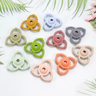 China 100%food grade silicone Teether 2022 wholesale custom bpa new food grade free baby rattles silicone baby toy gift teether toys baby sensory teether for sale