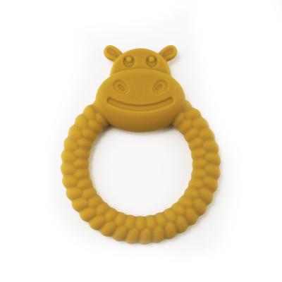 China Soft Toy New Style Ring Shape Cow Silicone Donut Baby Silicone Teether Baby Teether Strap Baby Teether Soft Toy Wholesale for sale