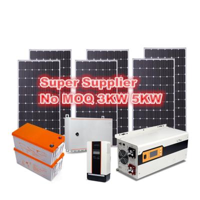 China 5000w home solar power system 5000 watt solar home system off grid 10kw full solar system for sale