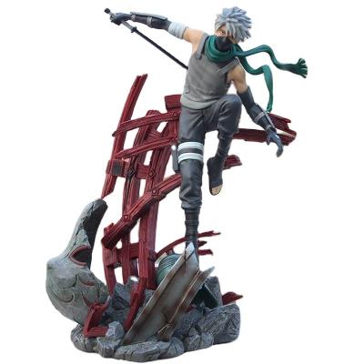 China Funny Anime Figure 27cm Hokage Shippuuden Gk Statue Kakashi PVC Collectible Model Figure Toy for sale