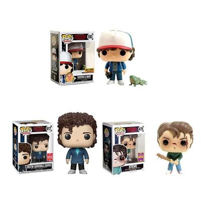 China Funny Funko Pop Stranger Things Character Dustin Steve DUSTIN DART Vinyl Dolls Action Number Collection Model Toys Kid Children for sale