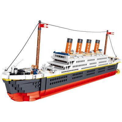 China Titanic Ships Model Toy Eco - Friendly Material Tough Building Building Blocks for sale