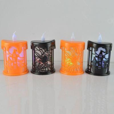 China 2021 Flameless Flickering Halloween LED Lantern Candles Creative Festival Gift LED Light With Various Colors for sale