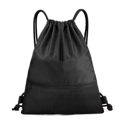 China Waterproof Custom Logo Travel Sports Shoulder Drawstring Bag Large Fitness Backpack Drawstring Pockets Exercising Bag for sale