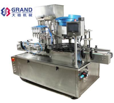 China Automatic Beverage Syrup 4 Head Linear Liquid Plastic Bottle Filling Capping Machine for sale