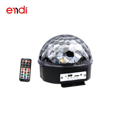 China Residential ENDI 6 Color 12 Volt Base Model Autorotation Led Magic Ball Disco Nightclub Light For DJ Home Party Decor for sale