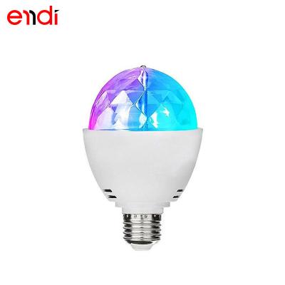 China ENDI Canton 7 Color Stage Disco Bulb Light with Auto Rotating Ignition Exposure for Holiday Home Room Party Decoration Light for sale