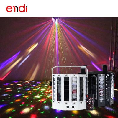 China Stage ENDI butterfly qiaohua led disco laser light with 9 high color light beads for disco dj bar and nightclub for sale