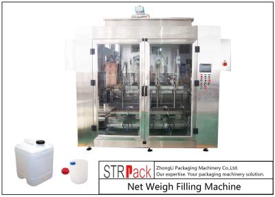 China El tipo de pesaje linear máquina de rellenar del pesticida para el barril o el tarro de la botella 5-25L puede en venta