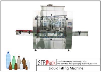 China PLC Control Timed Fully Automatic Liquid Filling Machine 16 Heads For Farm Chemicals for sale