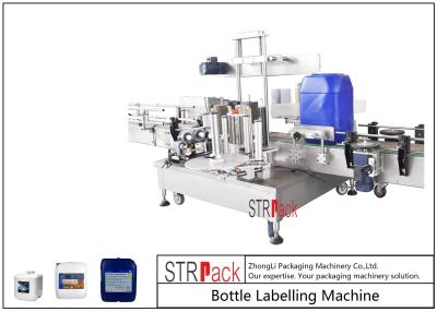 중국 5-25L 기름 세제/샴푸 드럼을 위한 자동적인 두 배 옆 병 레테르를 붙이는 기계 판매용