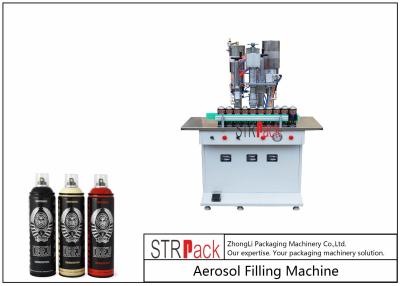 China Halb automatische Aerosol-Sprühfarbe-Füllmaschine für Lufterfrischer/Kühlmittel zu verkaufen