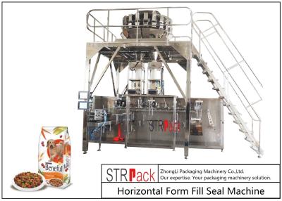 중국 다 맨 위 가늠자 및 금속 탐지기 기계를 가진 애완 동물 먹이 Doypack 부대 미리 만들어진 주머니 포장 기계 판매용