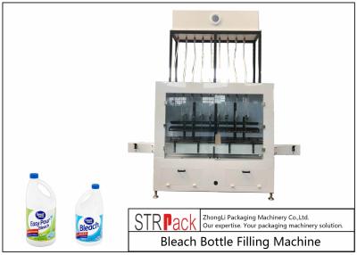 China Máquina de engarrafamento da gravidade das cabeças do controle 10 do PLC para 1 - líquido de limpeza do descorante 5L à venda