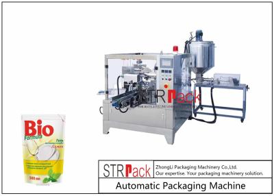 Cina Impacchettatrice automatica di Doypack con la macchina di rifornimento liquida per il liquido della lavanderia del succo della salsa della pasta del ketchup dell'olio del miele in vendita