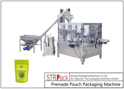 China Grüner Tee-Pulver DoyPack-Zipbeutel Matcha, der Fülle und Dichtung MachineRotary mit Bohrer-Füller für Pulver verpackt zu verkaufen