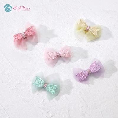 China High Quality Velvet Hair Clips Accessories Hair Bows Custom Designer Kids Glitter Hair Clips For Girls for sale