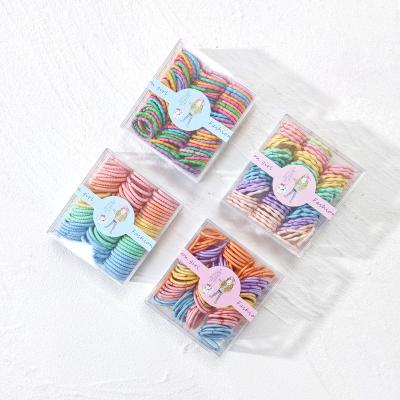 China Fashion Baby Toddler Multicolor Elastic Hair Ties No Crease Hair Rubber Bands Ponytail Holders Hair Tie Small Set For Kids Girls for sale