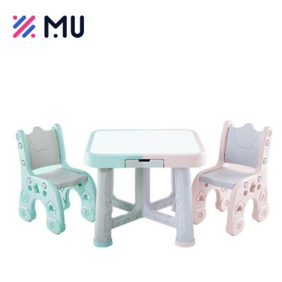 China EUROPEAN Living Room Height Adjustment Children Study Table Kids Study Table and Chair Set for sale