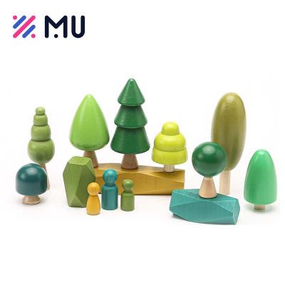 China Eco-friendly Material Doll Home Decor Accessories Mini Wood Trees Ornaments Toys for Children for sale