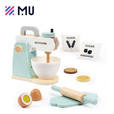 China Eco-friendly Non-toxic Montessori Kids Educational Pretend Play Table Game Coffee Maker Cooking Kitchen Set Wooden Toy for sale