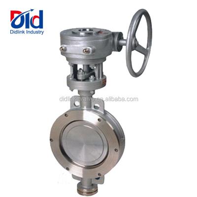 China General API 609 4 Inch Offset Gearbox Ebro Flange Price Stainless Steel Wafer Type Triple Triple Butterfly Valve for sale