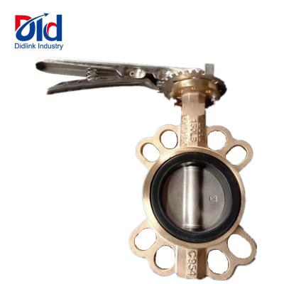 China D71X/F Butterfly Valve C95400/C95800 Brass Rubber Lined Wafer Bronze Butterfly Valve for sale