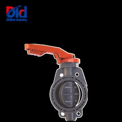 China Hot sale suitable high quality manual handle PVC plastic butterfly valve PN16/PN10 for sale