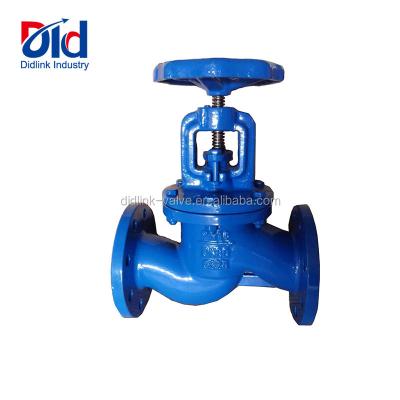 China Harga General Gost GG25 DN80 PN16 Single Way Cast Iron Manual Actuated Flange Double Seated Ball Valve for sale