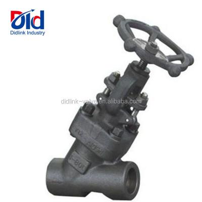 China General Inch Forged Pneumatic Drawing Which Is A Type API A105 Angle Steel Threaded Y Ball Valve 1 2 for sale