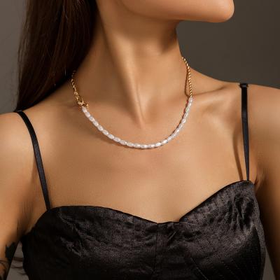 China mahua casual/sport chain personalized pearl mosaic necklace imitates baroque pearl necklace for sale