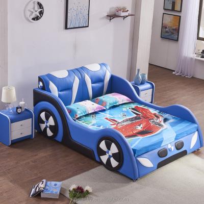 China Comfortable Children Bedroom Furniture Kids Cartoon Bed Car Blue Bed Y04 for sale