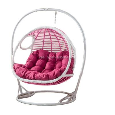 China Super Comfortable Double Seat Egg Swing Chair Rattan Hanging Chair Leisure Furniture D186A for sale